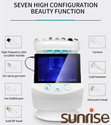 New Arrival Domestos Aqua 7 in 1 Hydrafacials with Skin Analyzer RF Hydra Water Peeling Facial Oxygen Jet Beauty Machine Device