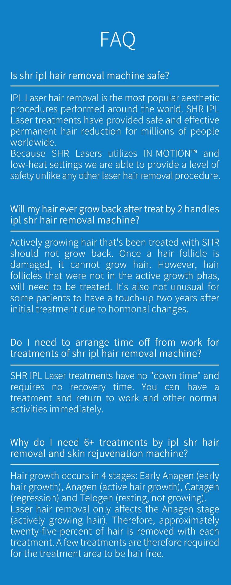 Hair Treatment Opt Best Effective E-Light Hair Removal Machine