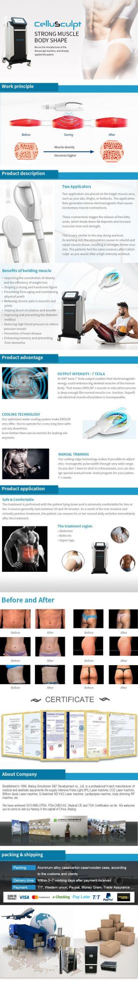 Beauty Machine Most Powerful 6 Handles Sincosculpt EMS Electric Muscle Stimulator Body Shaping Sculpting Fat Burning Machine