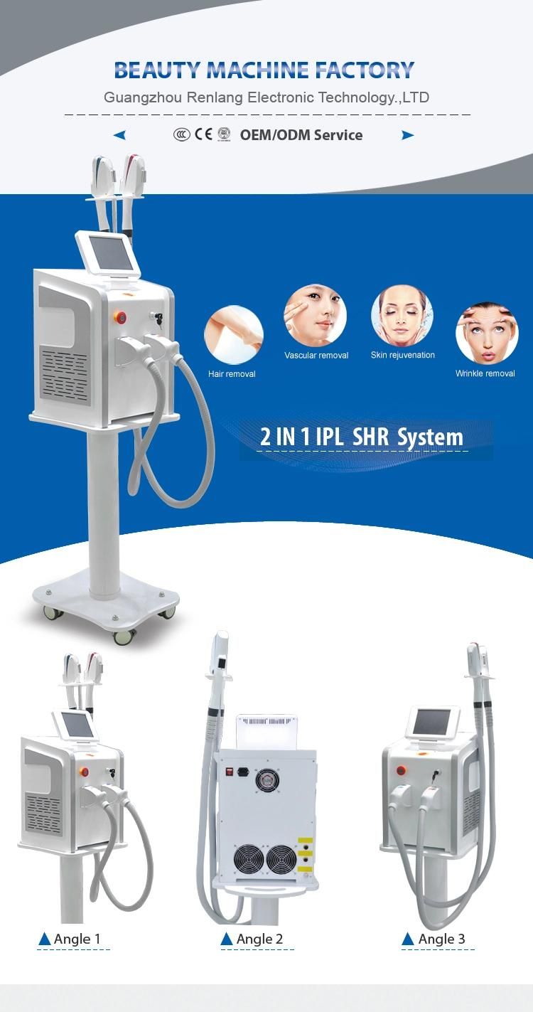 Factory Promotion Price Hot Selling Dpl Hair Removal Beauty Machine Double Dpl Handle with Ce RoHS