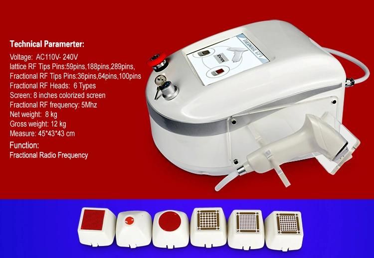 Skin Rejuvenation Fractional Microneedles RF Thermagic Machine for Face