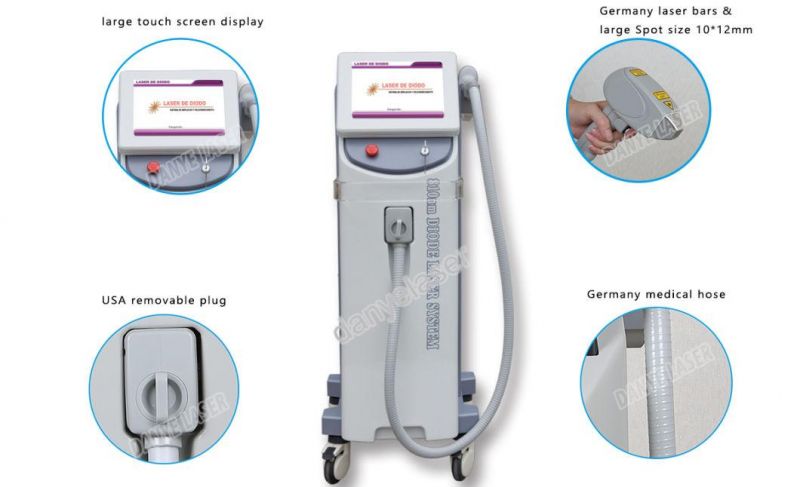 High Power 500W/600W Stationary Germany Laser 10 Bars 808nm Diode Laser Hair Removal Machine