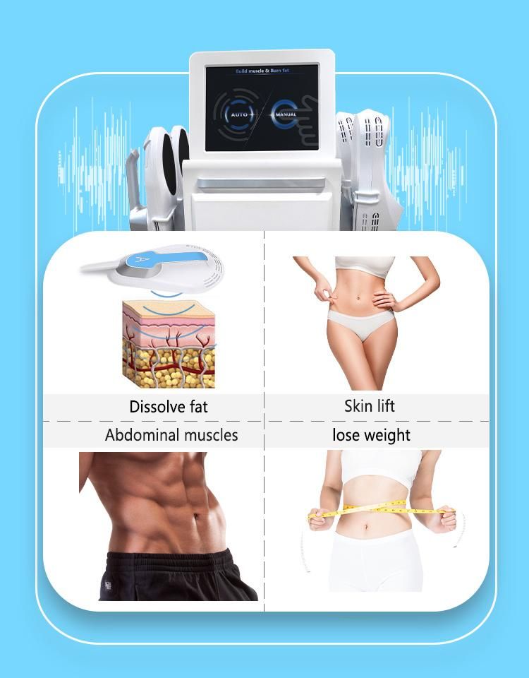 2021 Emslim RF Body Sculpting Machine 7 Tesla 4 Handles Electromagnetic Building Muscle Stimulator Machine