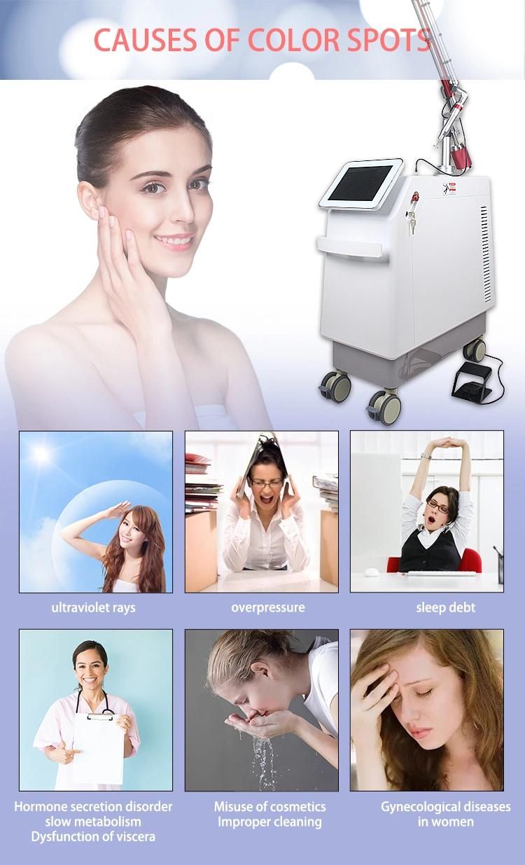 Picolaser Dark Spot Removing Tattoo Acne Removal Q Switched ND YAG Laser Picosecond Laser