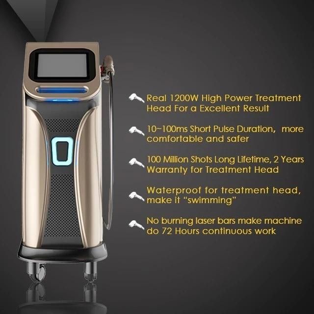 FDA Approved 1200W 3 Wavelength 755 808 1064nm Diode Laser Soprano Ice Laser Hair Removal