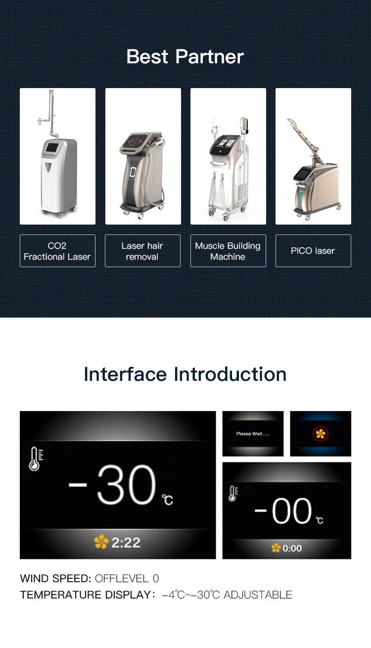 -30° C Cryo Skin Cooling Machine with Diode Laser