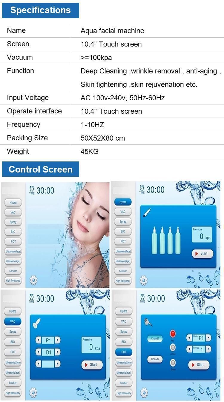 Hydra Dermabrasion Peeling Facial Skin Care Machine for Beauty Salon