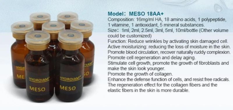Anti-Wrinkle Ha Mesotherapy Solution Syringe Meso for Facial Skin Care