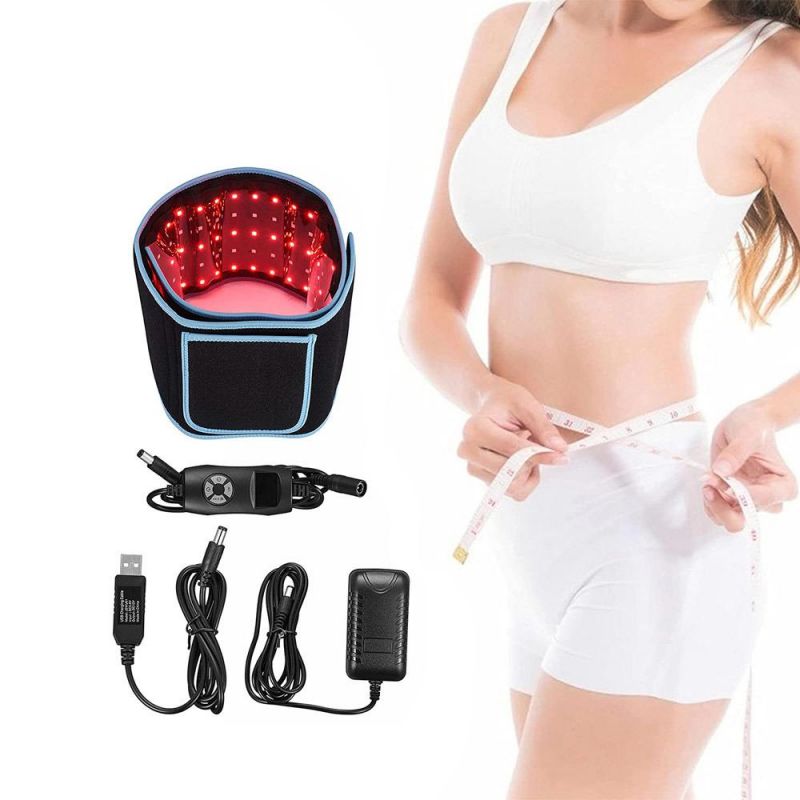 Custom Loss Weight Stomach Pad Waist Slimming Lipo Infrared 635nm 855nm Laser LED Arm Belts Red Light Therapy Belt Wrap