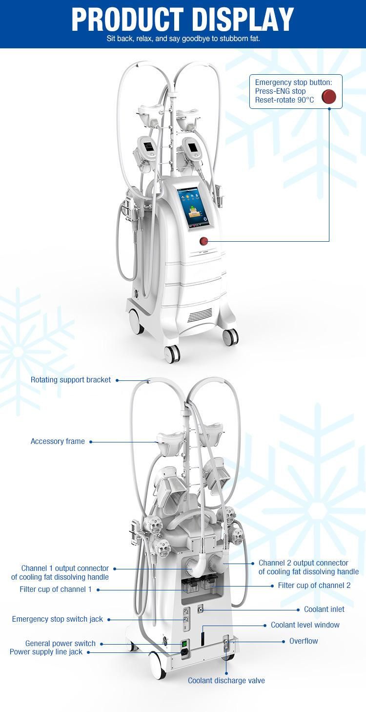 Cryolipolysis Negative Pressure Beauty Machine with Pads for Body Slimming