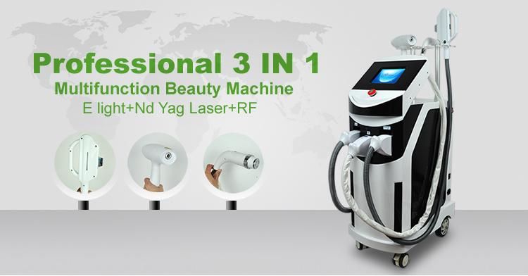 E-Light IPL Shr Opt RF ND YAG Laser 3 in 1 Hair Removal Tattoo Removal Skin Tightening Multifunctional Beauty Machine