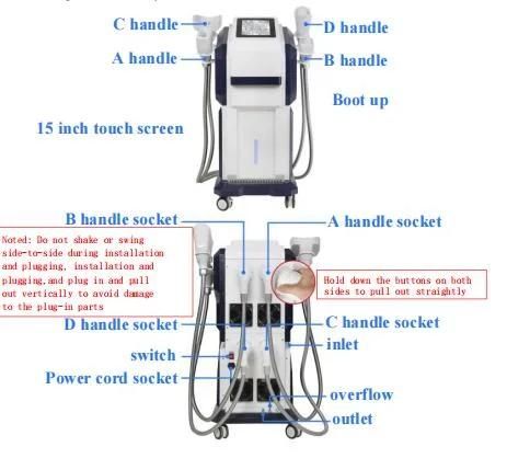 RF Cavitation 40K Machine Fat Reduction Fat Cooling Machine with 4 Handles Beauty Salon Machine