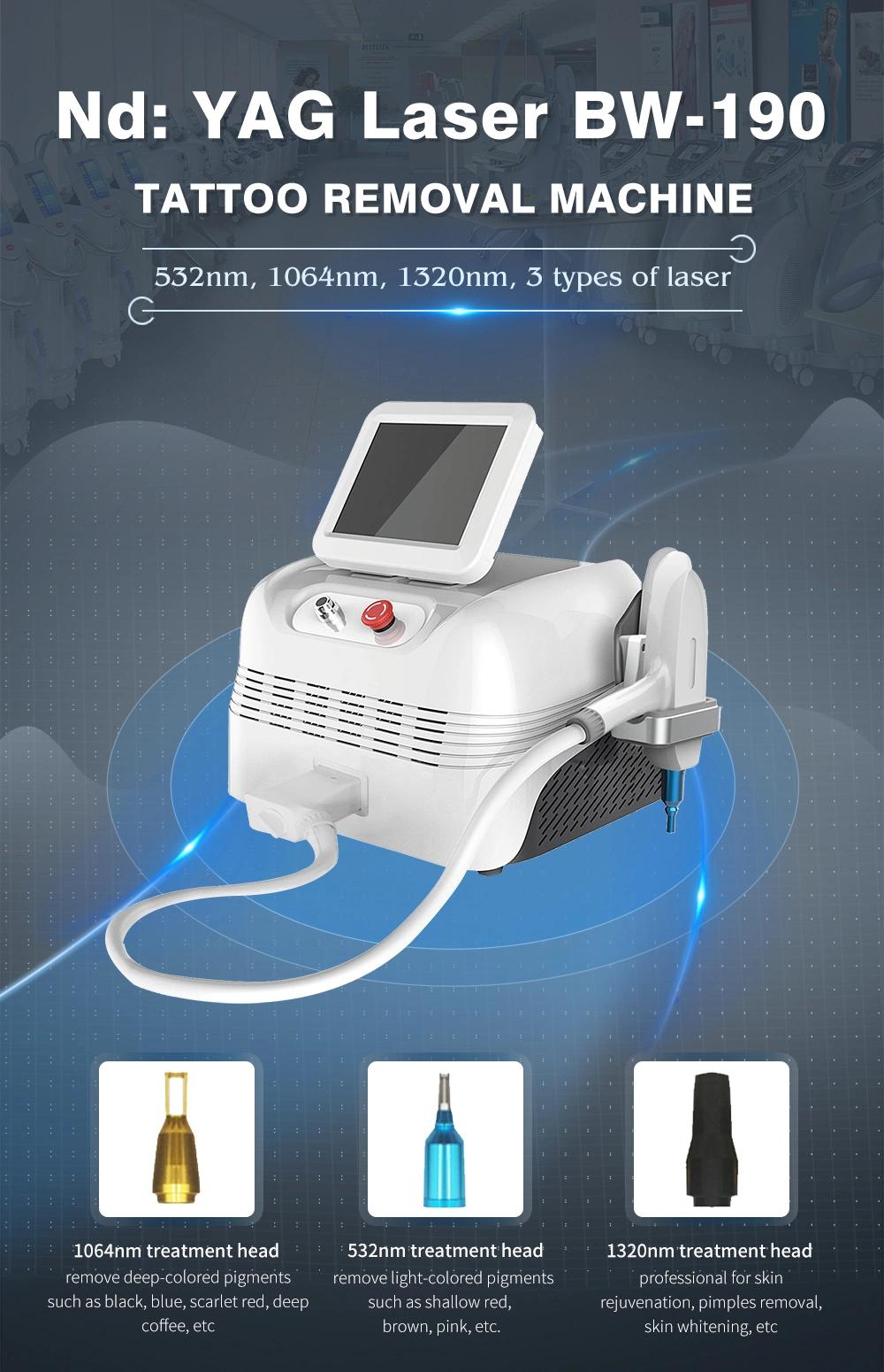 New Design 1600mj 755nm Portable Picolaser Pico Q-Switch ND. YAG Laser Tattoo Removal Machine