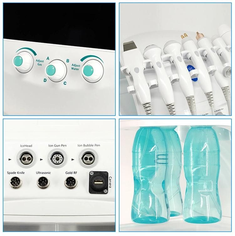 Smart Ice Blue Hydra Therapy Facial Beauty Equipment with Skin Analyzer 7 in 1 Skin Management Machine