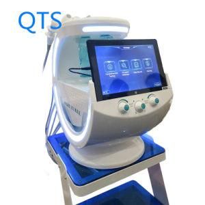 Facial Analyzer RF Ultrasonic Skin Care Machine 7 in 1 Multifunction Smart Ice Blue Skin Management System Vacuum Bubble