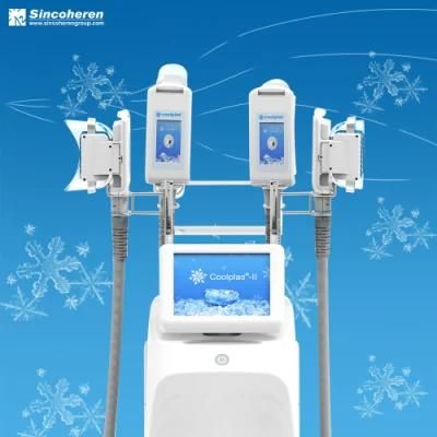 Butt Lift Clinic Equipment 4 Treatment Handles Fat Freezing Criolipolisis Slimming Cold Body Contouring Machine Fat Removal Fat Reduce Machine