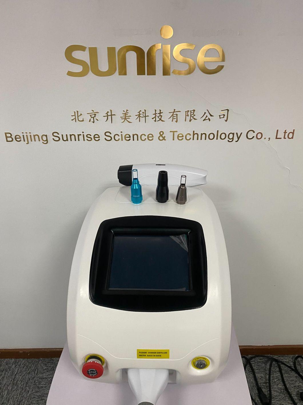 Whitening Skin Care Q-Switched 1064nm & 532nm Q Switch ND YAG Laser Tattoo Removal Black Doll Carbon Peeling ND YAG Laser