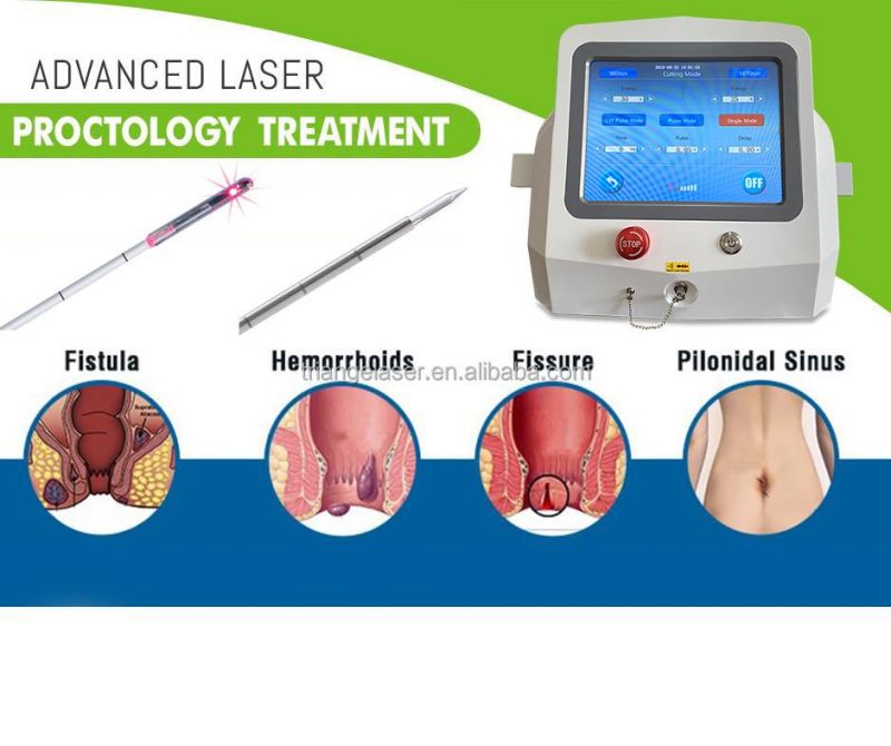 Laser Hemorrhoid Treatment 980nm 1470nm Laser Diodo PARA Fistulas