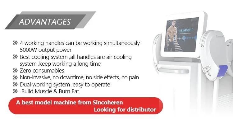 Body Shaping 5 Handles Emslim RF Electronic Muscle Stimulator Machine