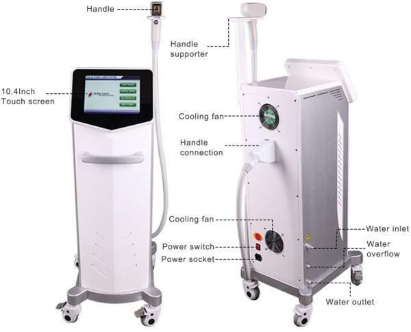 Salon Beauty Equipment 808nm/810nm Diode Laser Diode Laser Hair Removal Machine
