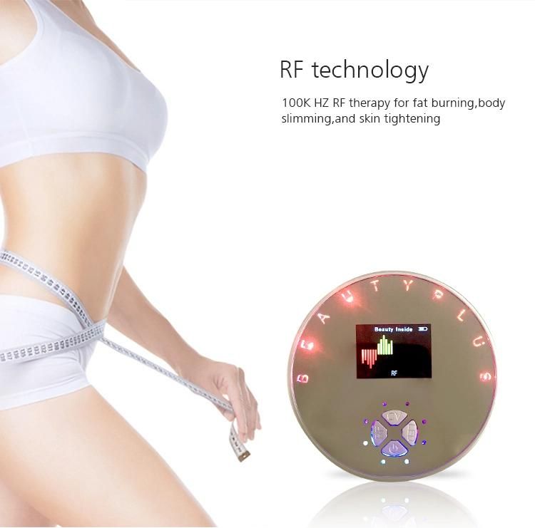 3D4 in 1 Ultrasonic Radio Frequency Color Light Slimming Instrument for Home Usage Golden