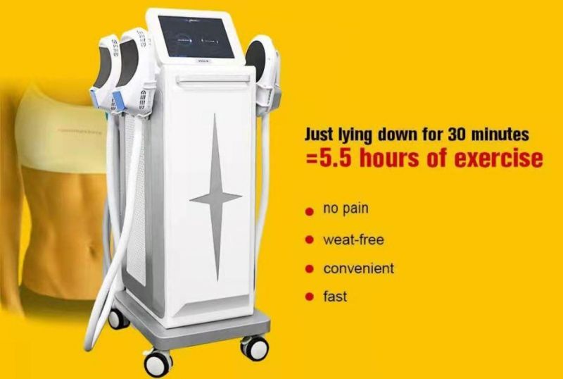 Four Treatment Handles with Radio Frequency Technology Emslim Body Slimming Machine