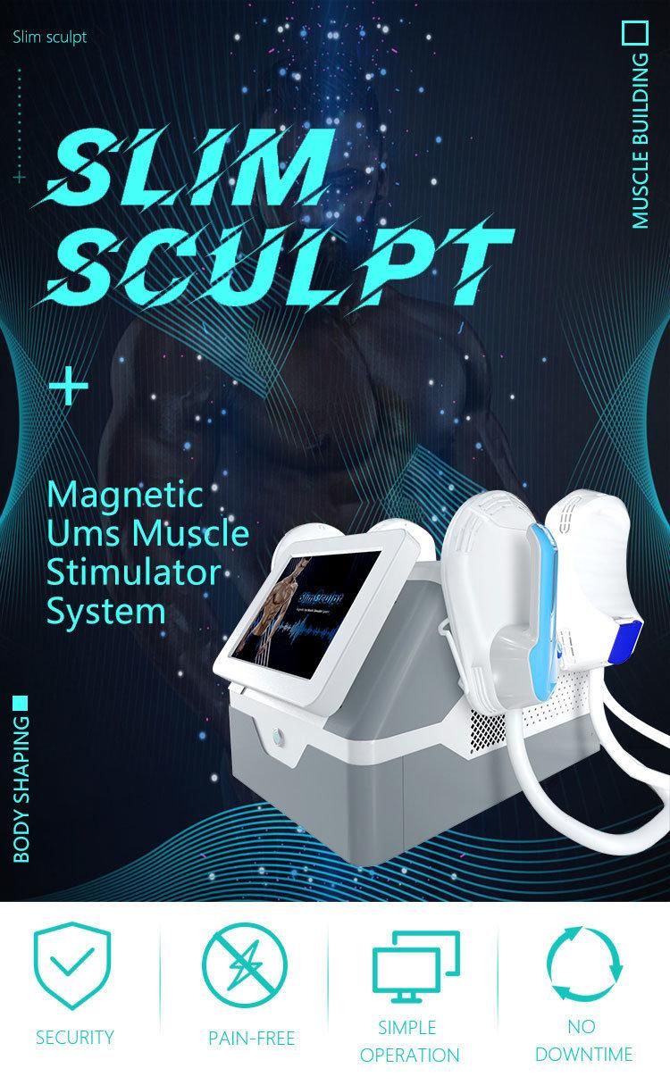 Portable EMS Body Shaping Muscle Building Machine EMS 4 Handles Butt Shaping Body Slimming Device Emslim RF