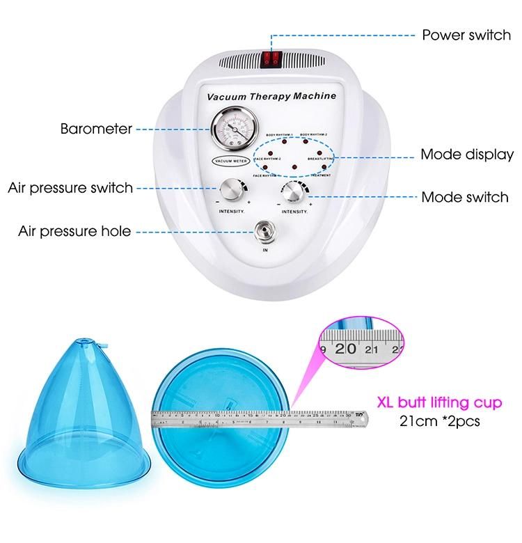 XL Vacuum Suction Cup Therapy Vacuum Butt Lifting Breast Enhancement Buttocks Enlargement Machine Body Massager Machine