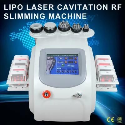 6 in 1 Vacuum+Cavitation+RF+Lipo Laser System Machine