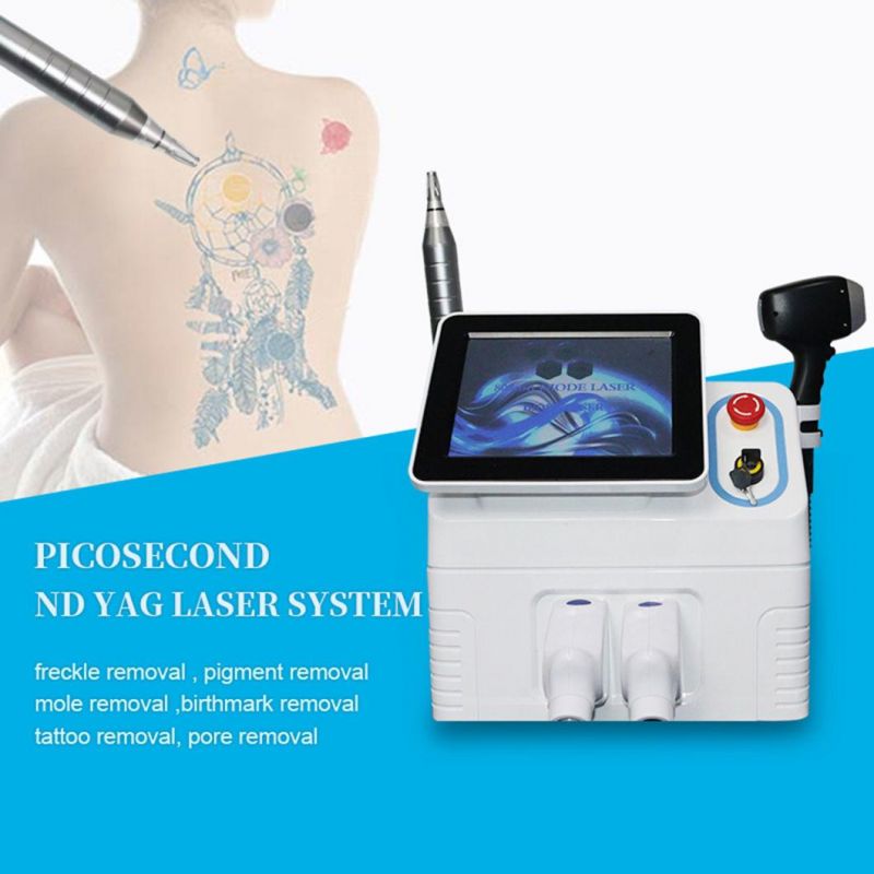 2 in 1 808 Diode Laser Permanent Hair Removal ND YAG Portable 755nm Picosecond Laser Tattoo Removal Machine