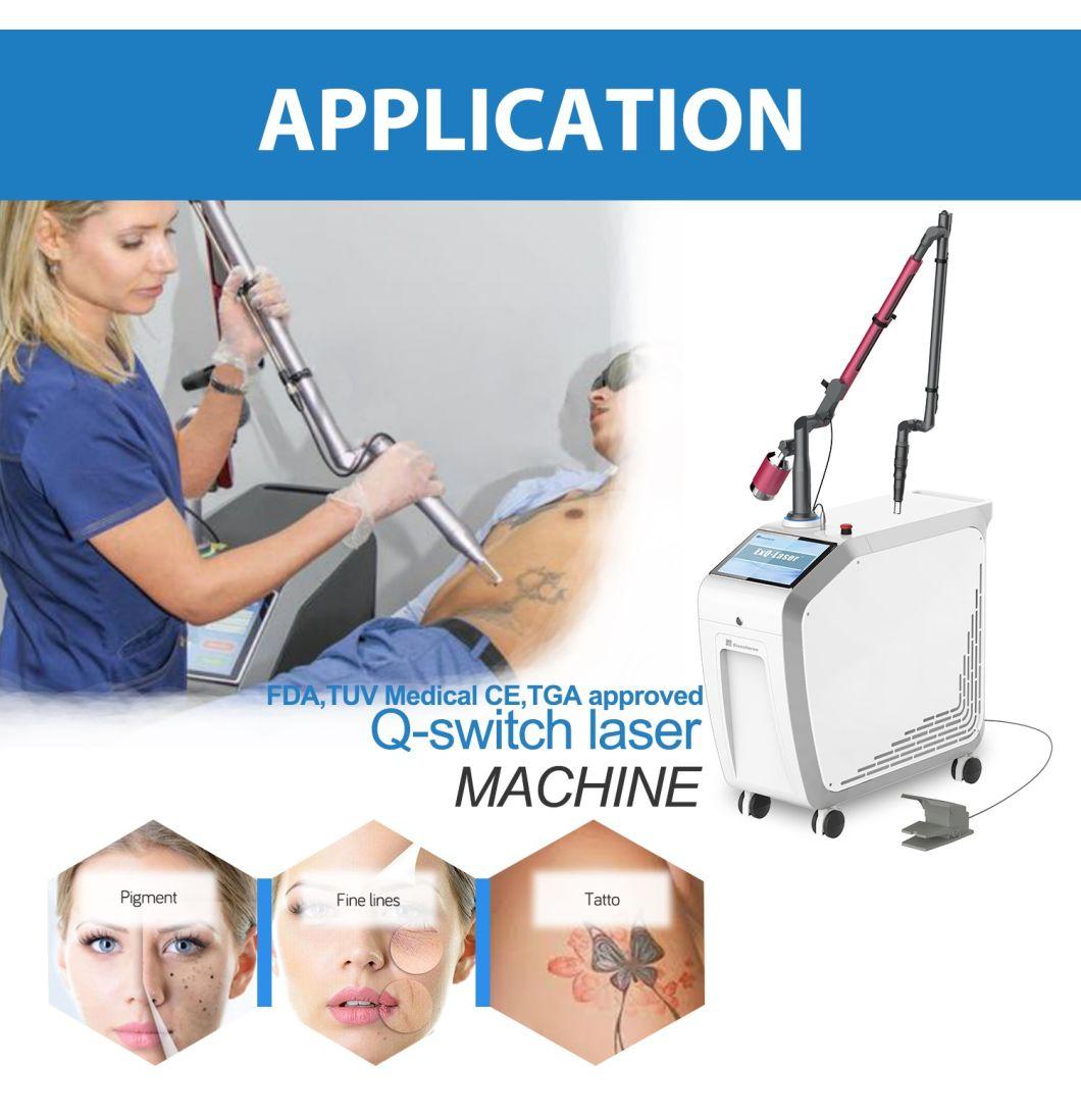 Jo. FDA Approved Q-Switch ND YAG Laser Tattoo Removal Laser Skin Care Medical Equipment for Hospital and Salon SPA