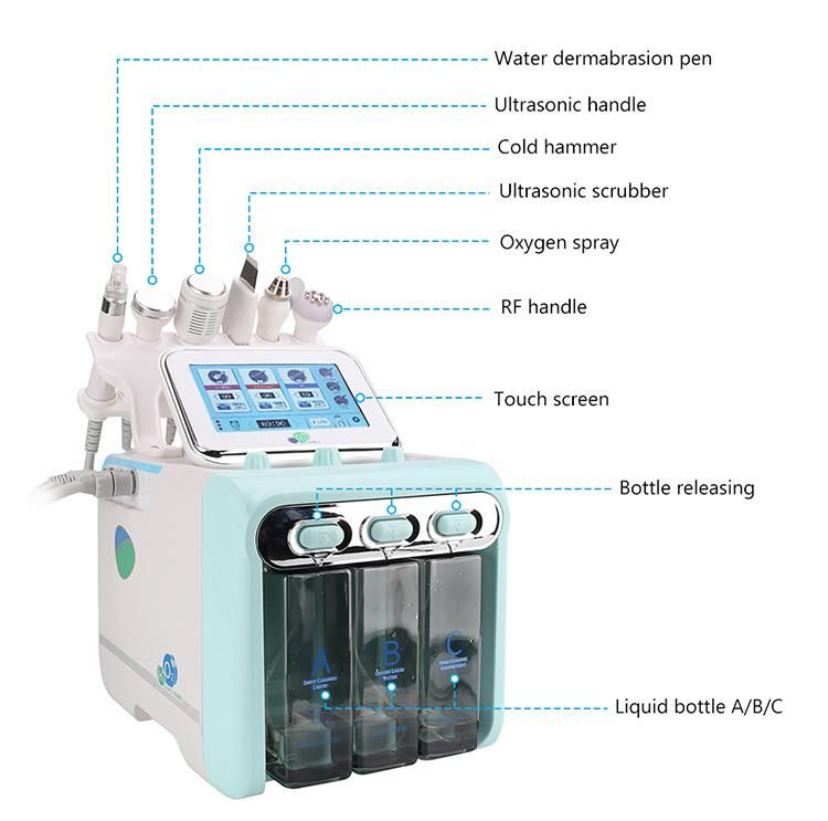 High Quality 2 Pumps Aqua Water Micro Dermabrasion Oxygen Hydrafacial Beauty Machine for Skin Tightening