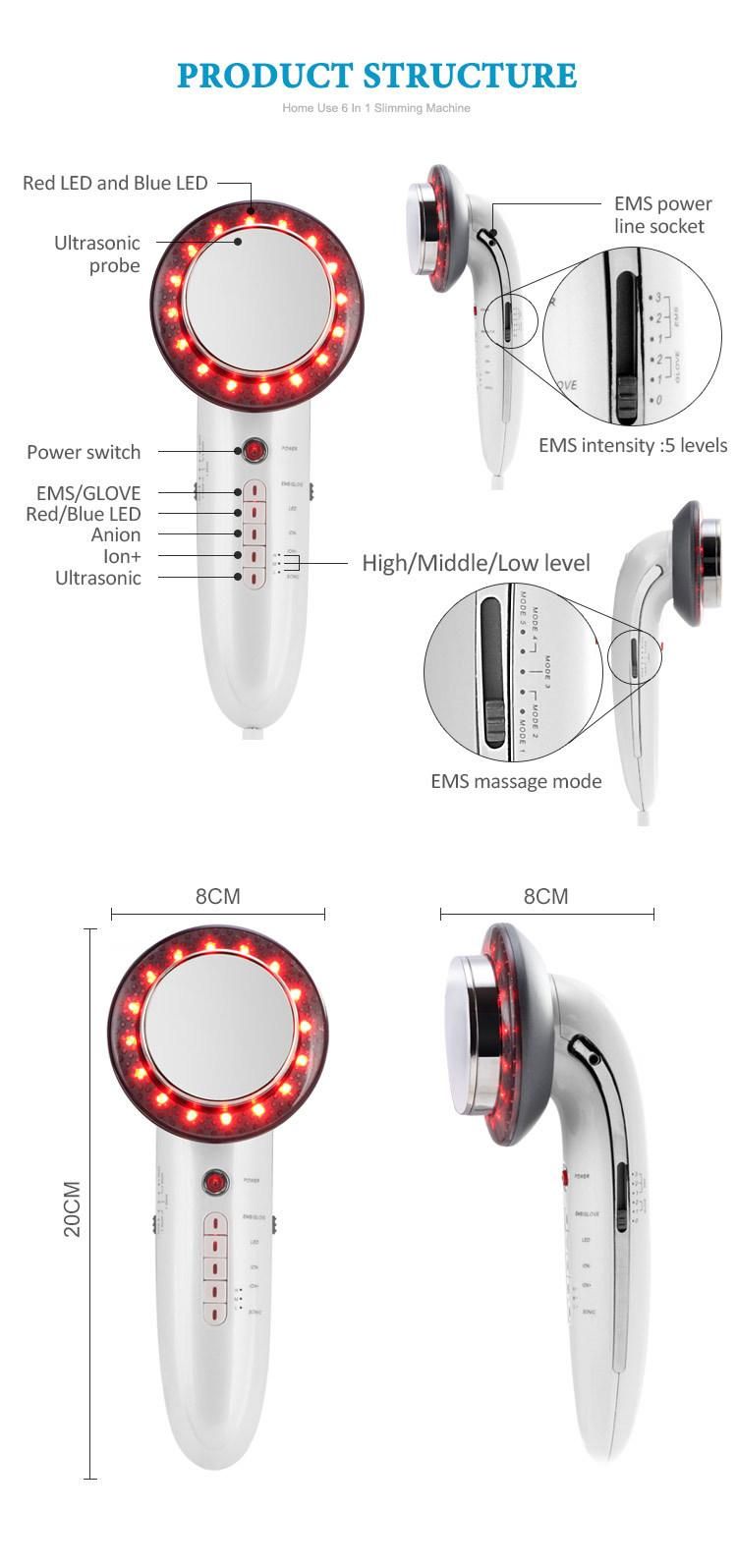 Portable Home Use 6 in 1 Ultrasound EMS Slimming Machine