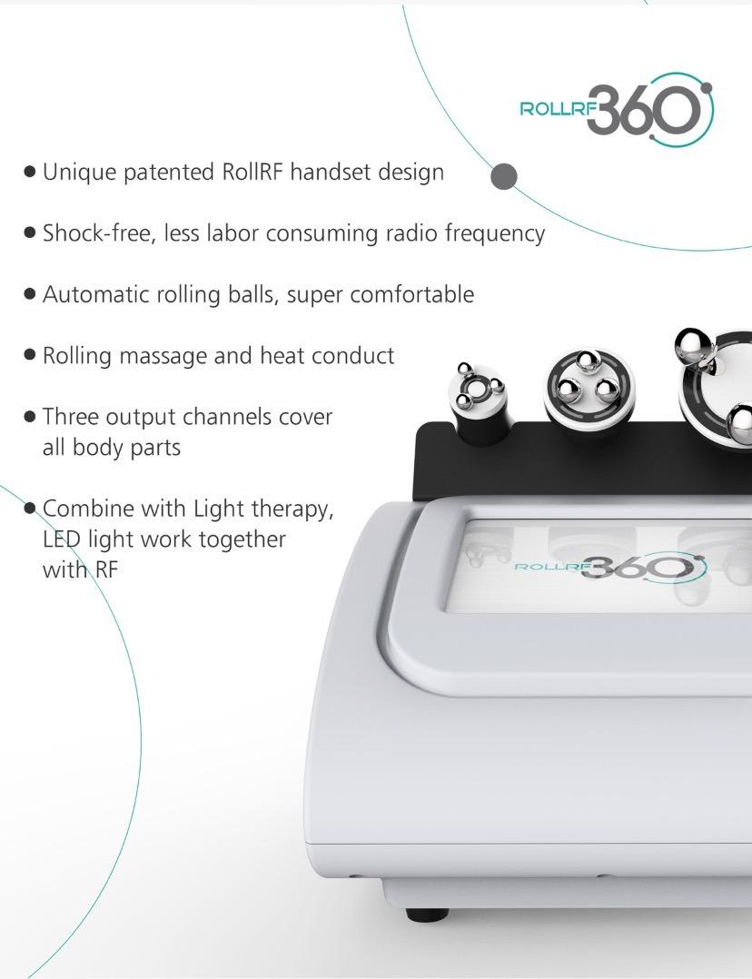 360 Degree Automatic Rolling RF Roller Face Body Massage Machine