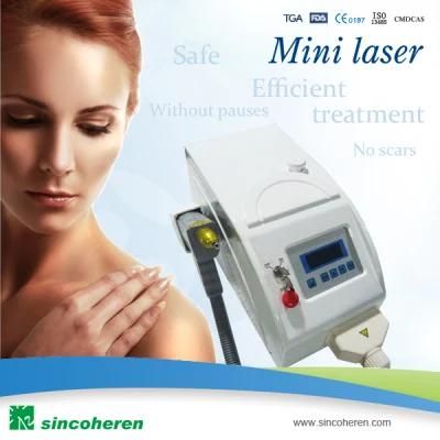 Professional Q Switch ND YAG Laser Tattoo Removal Machine Mini ND YAG Laser