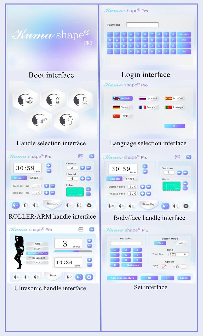 Body Weight Lossing Cavitation RF Infrared Ultrasonic Slimming Massging Machine