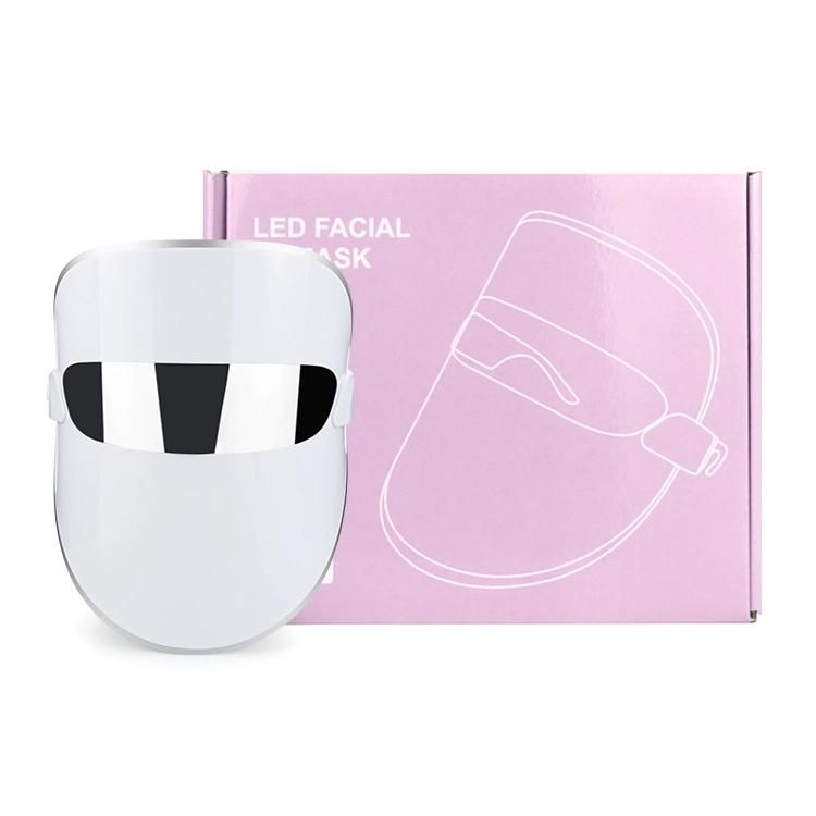 Amazon Buy New Rechargeable 3 7 Color Photon Latest Light Therapy Transparent Wireless Face Beauty LED Facial Mask