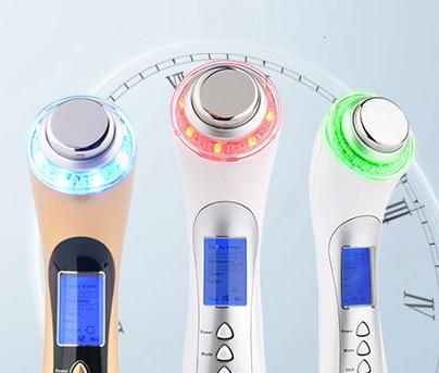 Beauty Care Ultrasonic LED Beauty Skin Device Light Therapy Ultrasonic Facial Massager Neck Beauty Service Deep Cleaning