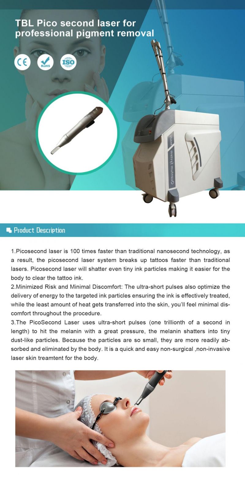 2019 New Trend Picolaser Machine Picosecond Tattoo Removal