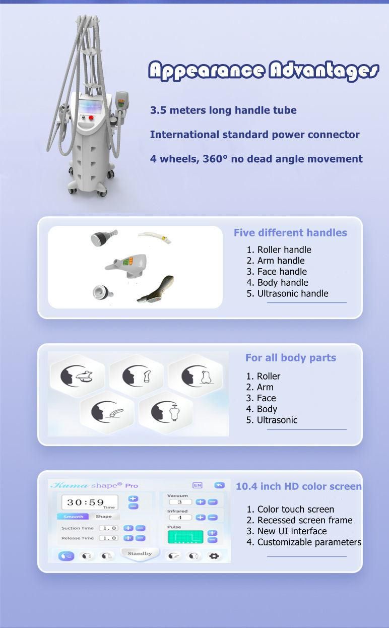 Body Weight Lossing Cavitation RF Infrared Ultrasonic Slimming Massging Machine