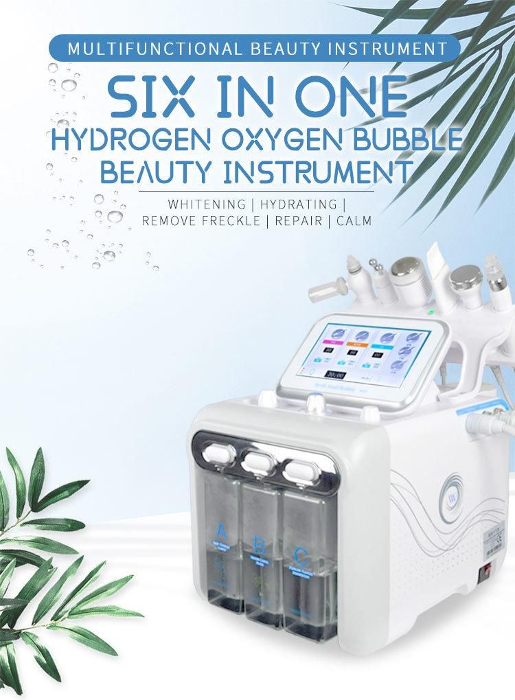 6 in 1 Small Bubble Radio Frequency Oxygen Facial Water Oxygen Jet Peel Machine for Facial