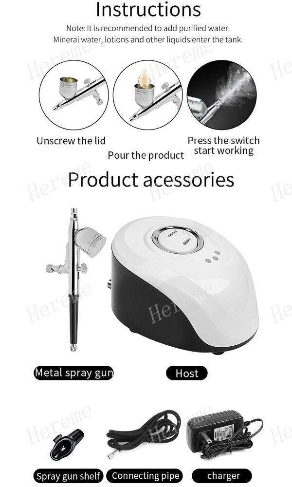 Moisturizing Fine Lines Beauty Hydrating High Pressure Oxygen Instrument Facial Oxygen Jet