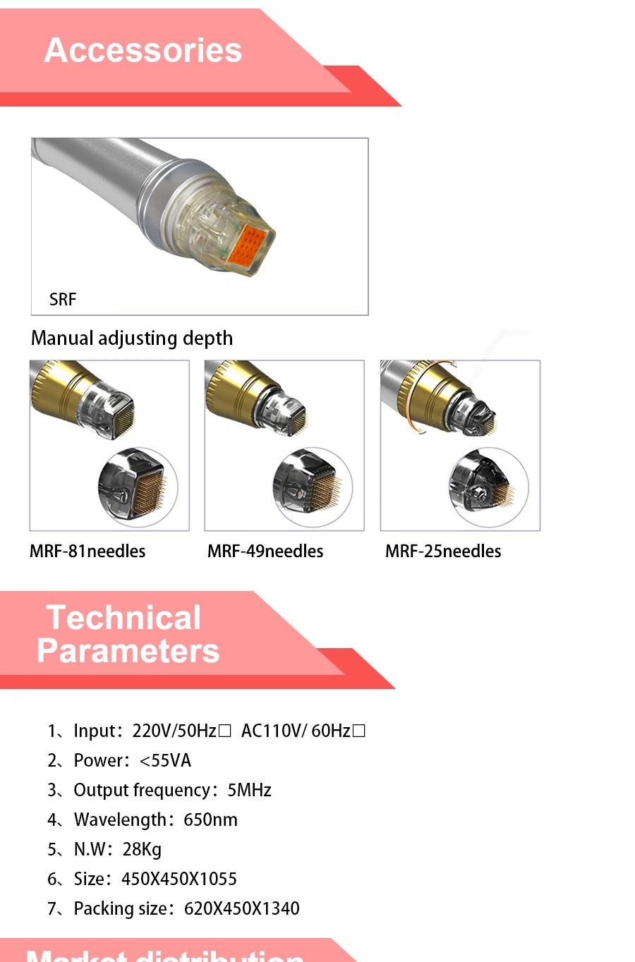 Srf+Mrf+PDT Microneedle Facial Treatment Beauty Equipment for Skin Rejuvenation Radio Frequency (MR16-2sb)