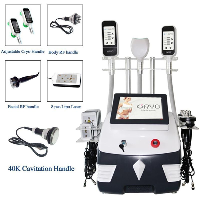 Cryo Body Shape Cryolipolysys 4 Handles 360 Cryolipolysis Fat Cell Body Slimming Machine Cavitation Slimming with CE