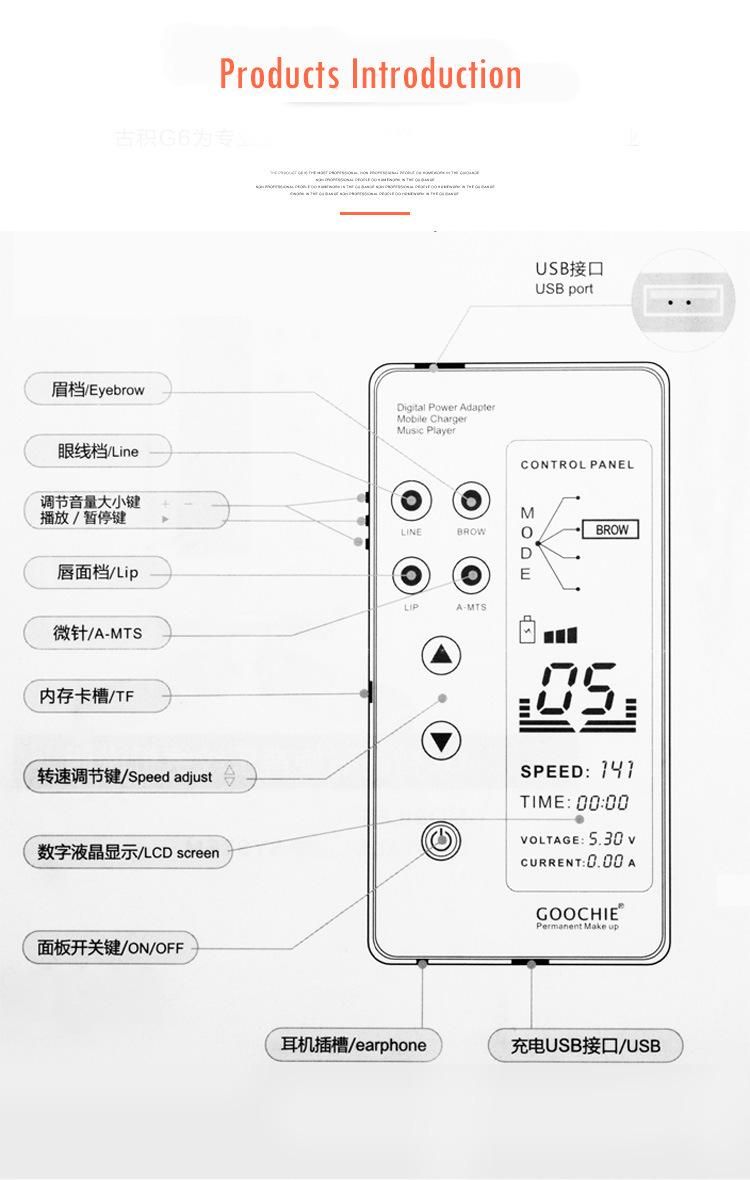 Goochie Newest G6 Machine for Permanent Makeup