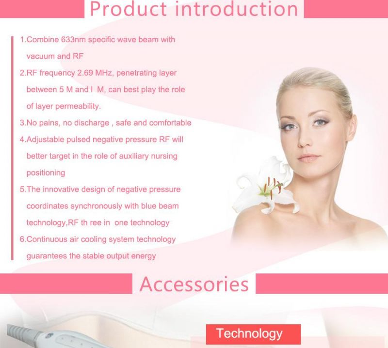 Vacuum Thermal RF Skin Beauty Machine with CE (RT+8)