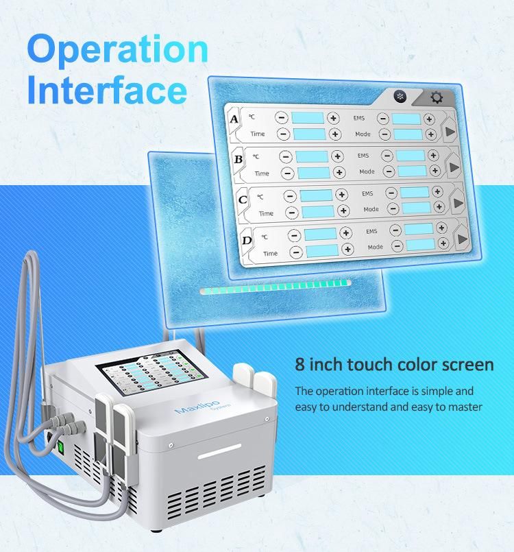2 in 1 Cryolipolysis Cooling Pads with EMS Function Weight Loss Machine