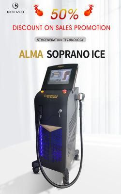 Alma Soprano Platinum Alexandrite Laser 1200W 808nm Diode Hair Removal Hand Salon Beauty Machine Laser Beauty Equipment