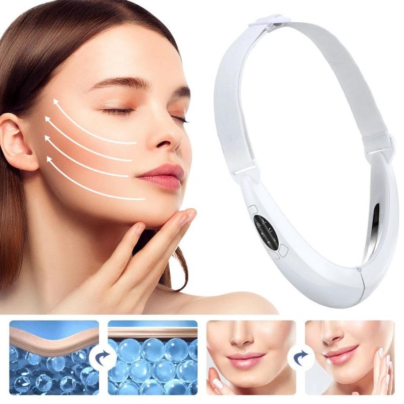 Face Massager Micro Current Color Light Beauty and Face Thinner Intelligent Voice Broadcast Massage Hot Compress Lift V Shape Thin Face