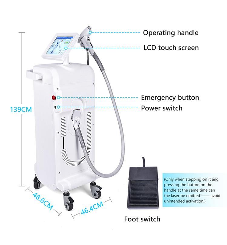 Konmison Customized 808nm Hr Shr Sr Micro-Channel Permanent Diode Laser Hair Removal Machine